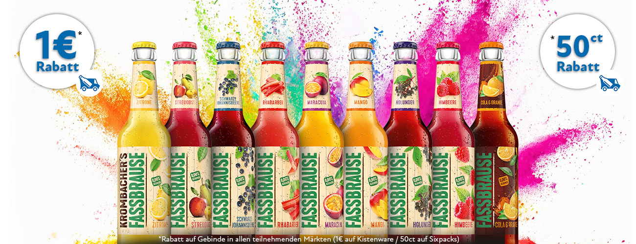 Krombacher Fassbrause Kistenware Rabattaktion 1 Euro - KW 16 und 17 in 2026